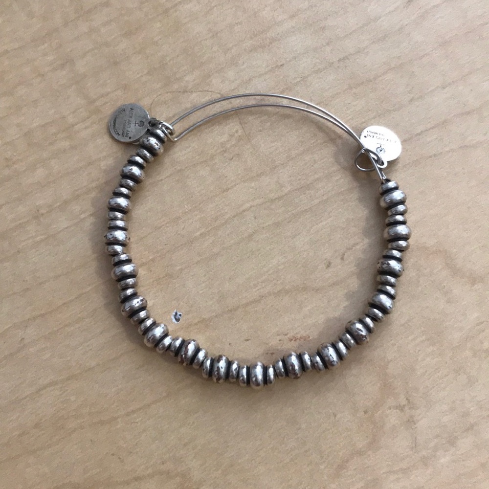alex and ani silver filler bangle